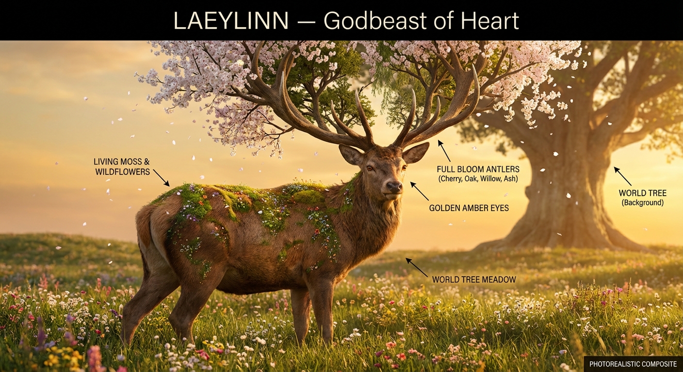 Laeylinn, the The Worldtree Deer bonded to Maylinn